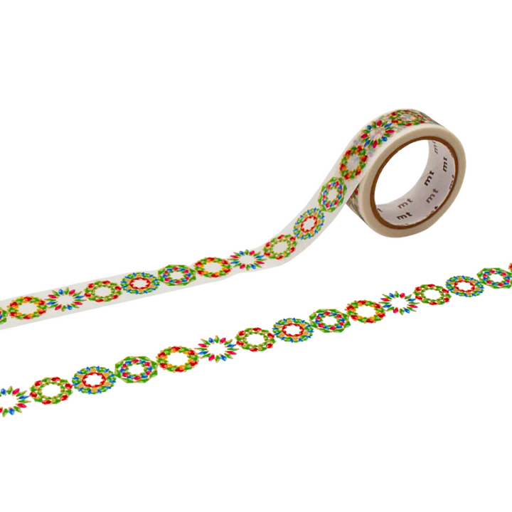 MT Tape Washi Tape - Christmas Beads — roll front