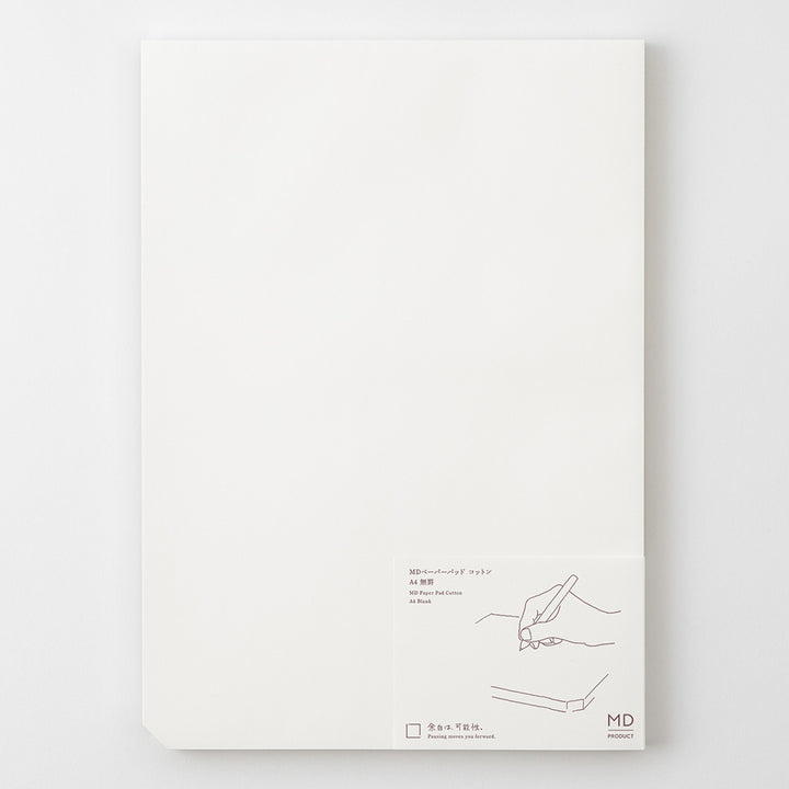 MD Paper Pad Cotton A4 Blank — close-up