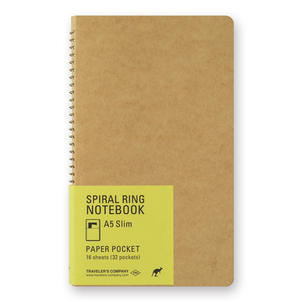 TRAVELER'S COMPANY Spiral Ring Notebook (A5 Slim) Paper Pocket — front cover