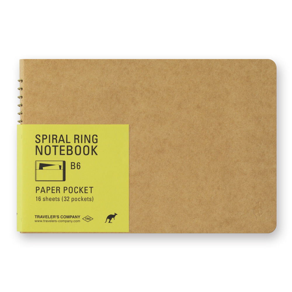 TRAVELER'S COMPANY Spiral Ring Notebook (B6) Paper Pocket — front cover