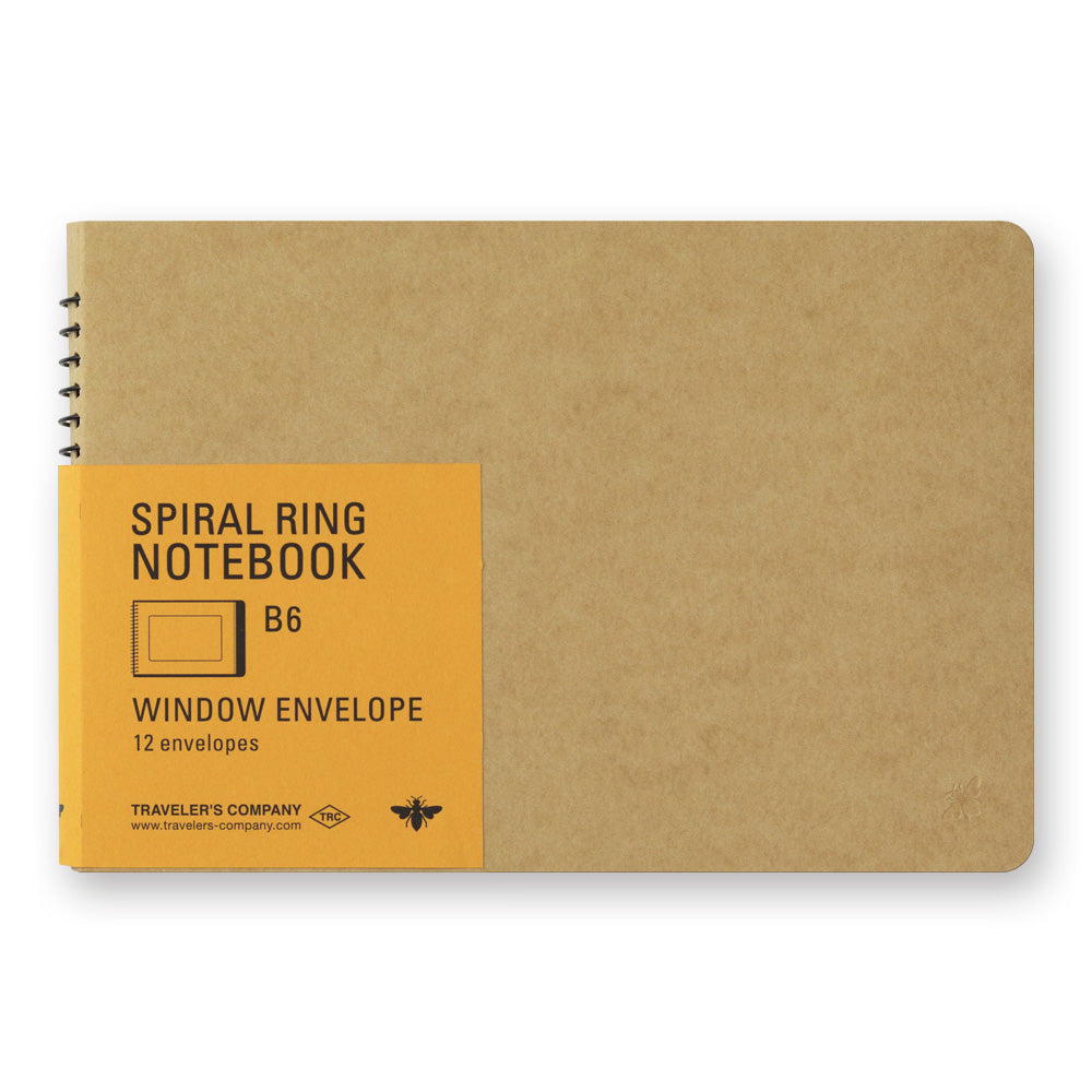 TRAVELER'S COMPANY Spiral Ring Notebook (B6) Window Envelop — front cover