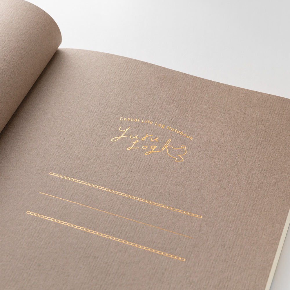 Midori Yuru Log Notebook [B6] - Cat — back cover