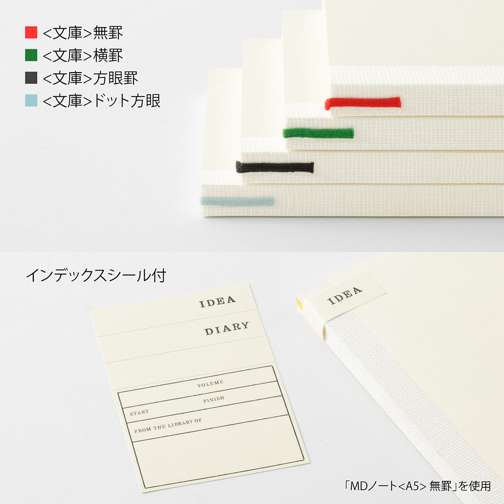 MD Notebook <A6> Dot Grid — flat lay
