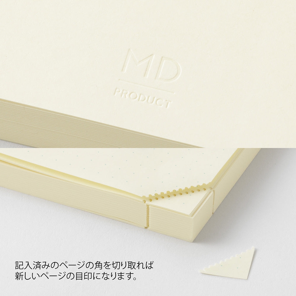 MD Notebook <A5> Codex 1 Day 1 Page Dot Grid B — flat lay