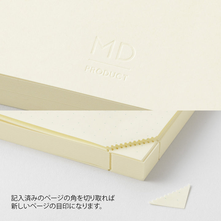 MD Notebook <A5> Codex 1 Day 1 Page Dot Grid B — flat lay
