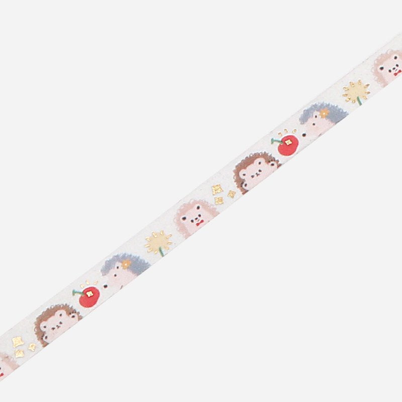 BGM Foil Stamping Masking Tape: Life - Hedgehog — applied on surface