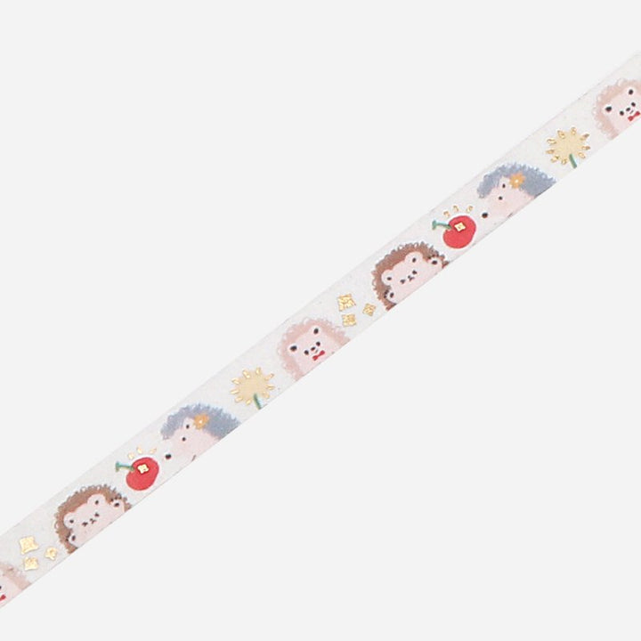 BGM Foil Stamping Masking Tape: Life - Hedgehog — applied on surface