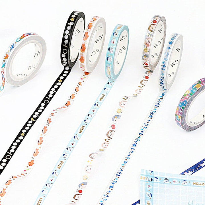 BGM Foil Stamping Masking Tape: Life - Hedgehog — with packaging