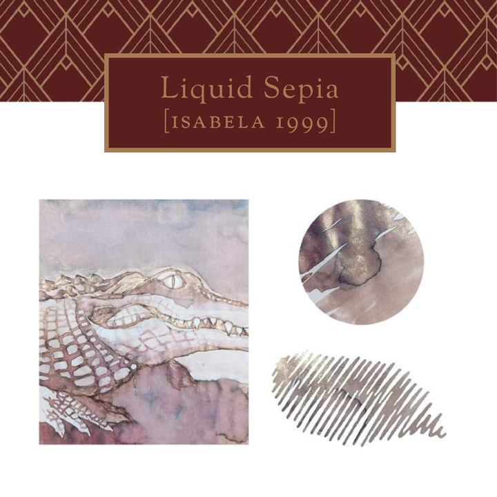 Vinta Inks 30ml Ink Bottle - The Awareness Project in Liquid Sepia [Isabela 1999] — Vinta Inks fountain pen ink — premium bottled ink for writing, at Cityluxe Singapore