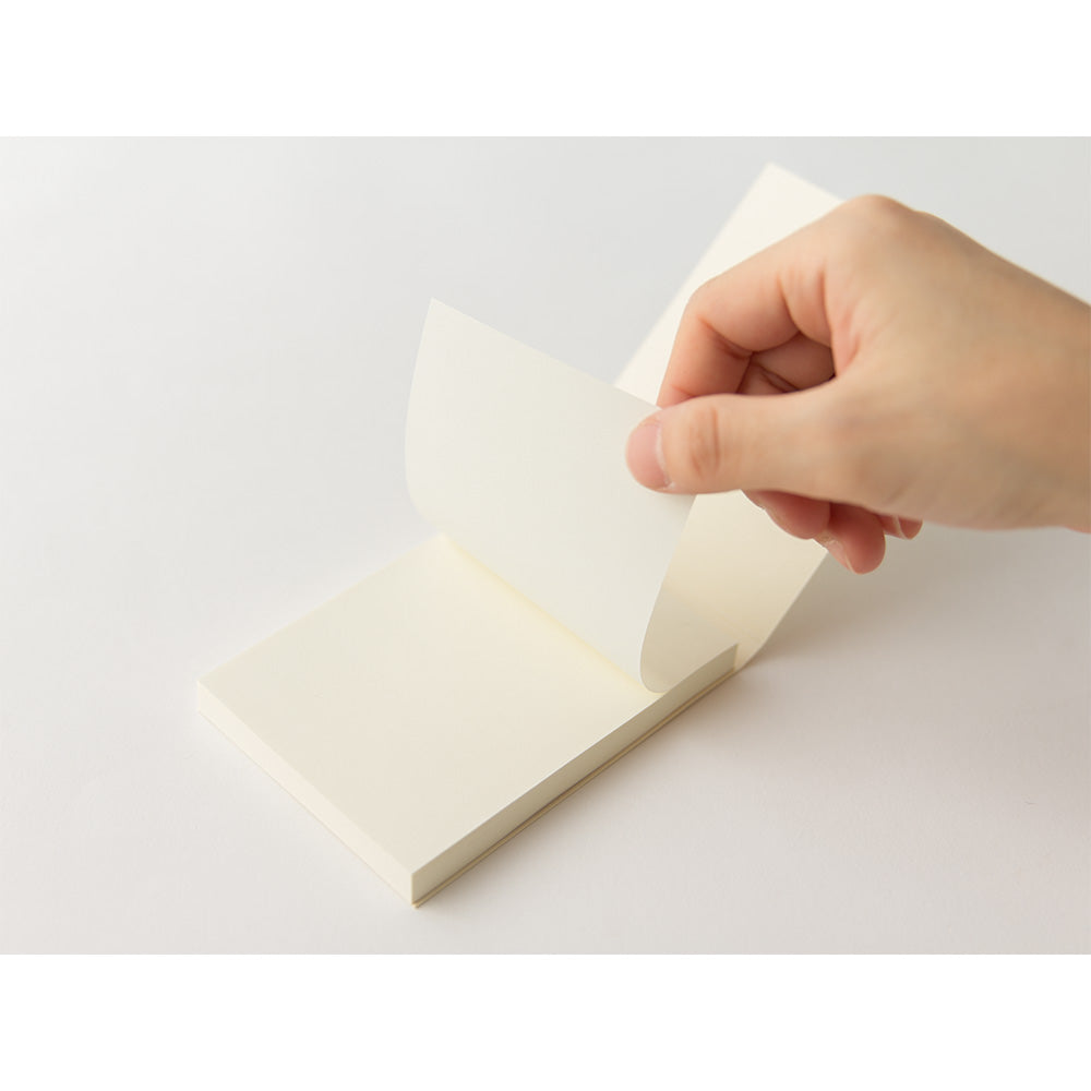MD Paper Sticky Memo Pad <A7> Blank — in use