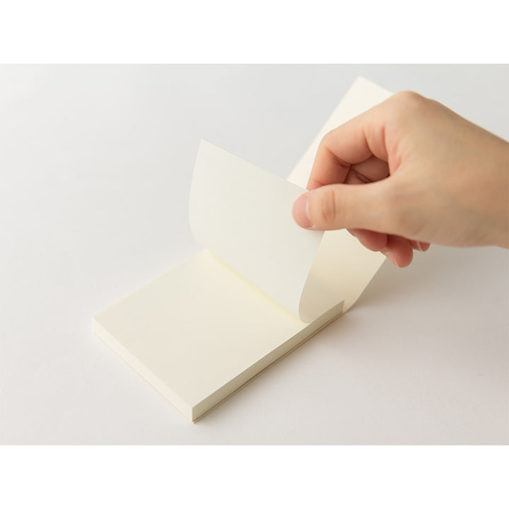 MD Paper Sticky Memo Pad <A7> Blank — in use