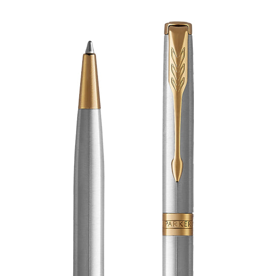 Parker Sonnet Stainless Steel GT Ballpoint Pen — Parker ballpoint pen — reliable smooth-writing everyday pen, at Cityluxe Singapore