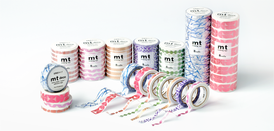MT Deco High Brightness Washi Tape - Ribbon — roll side
