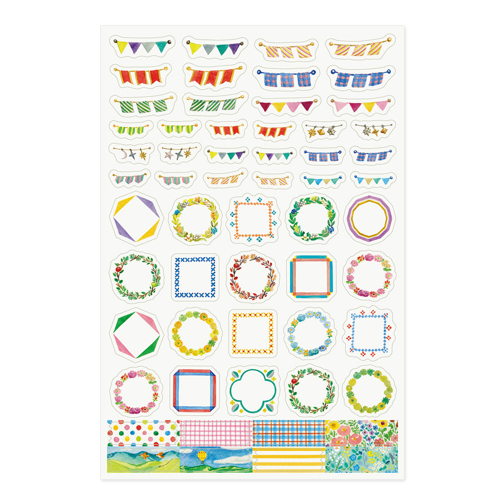 Midori Yuru Log Sticker (1 Sheet) - Decoration — side view