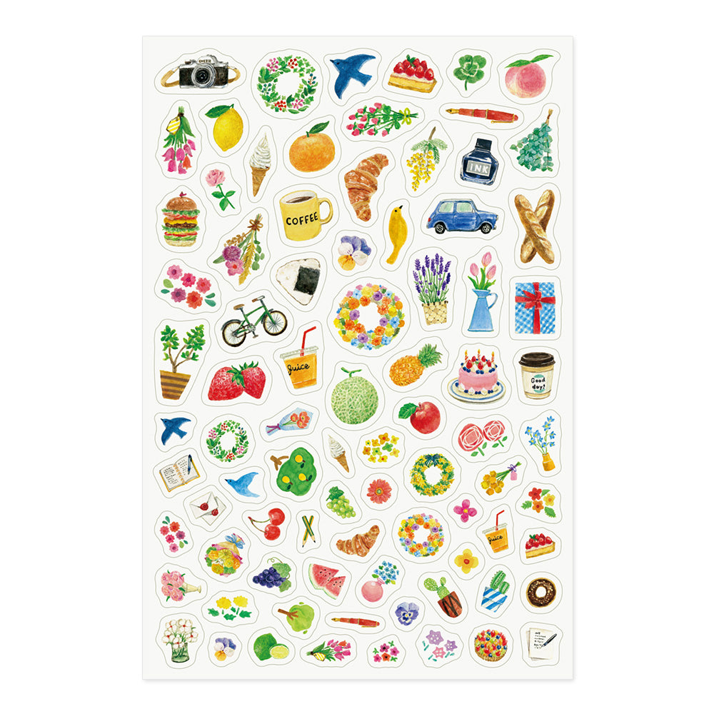 Midori Yuru Log Sticker (1 Sheet) - Motif — side view