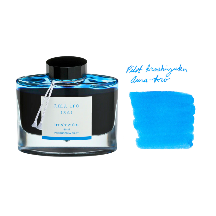 Pilot Iroshizuku 50ml Ink Bottle Fountain Pen Ink - Ama-iro (Sky Blue) — bottle front