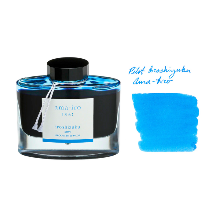 Pilot Iroshizuku 50ml Ink Bottle Fountain Pen Ink - Ama-iro (Sky Blue) — bottle front