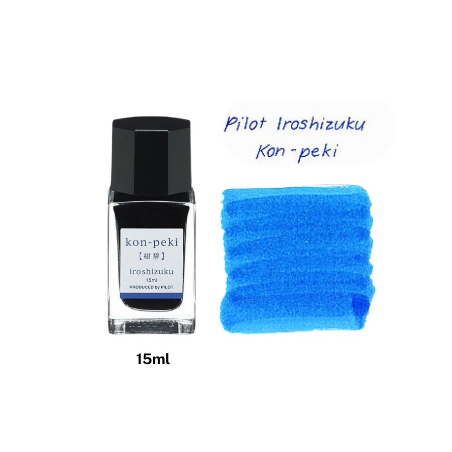 Pilot Iroshizuku 15ml Ink Bottle - Kon-peki (Deep Blue) — bottle front