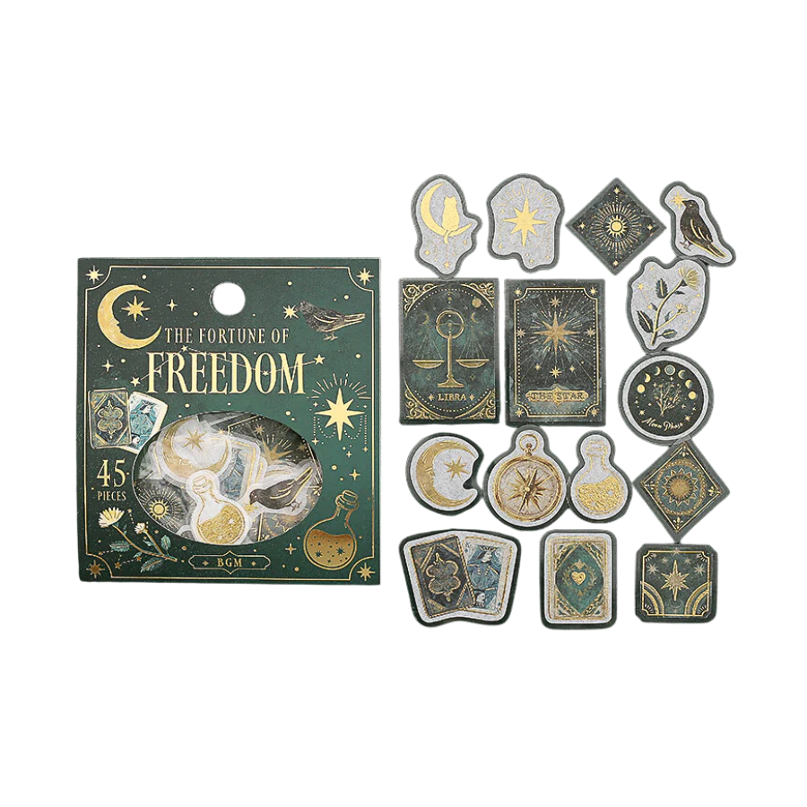 BGM Foil Stamping Flake Seal: Fortune - Freedom — front view