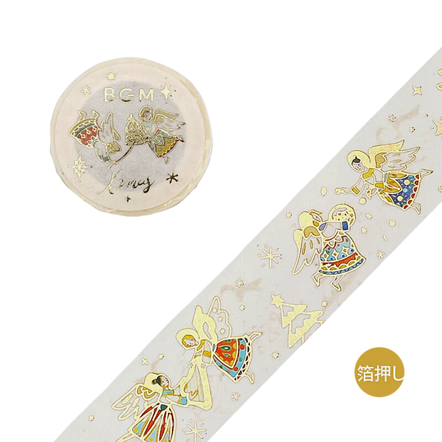 BGM Christmas Limited 2023 Masking Tape - Angel — roll front