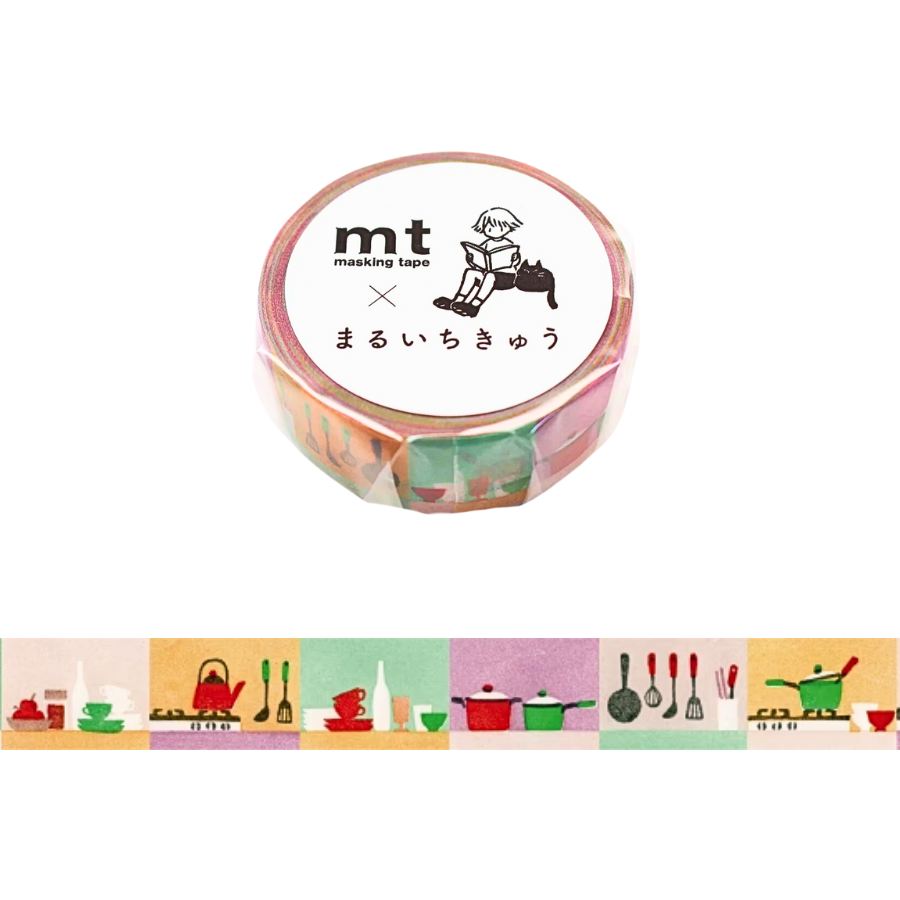 MT x Maruichikyu Washi Tape - Kitchen — roll front