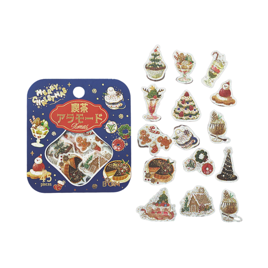 BGM Foil Stamping Christmas Limited Edition Flake Seal - Cafe A La Mode Santa — front view