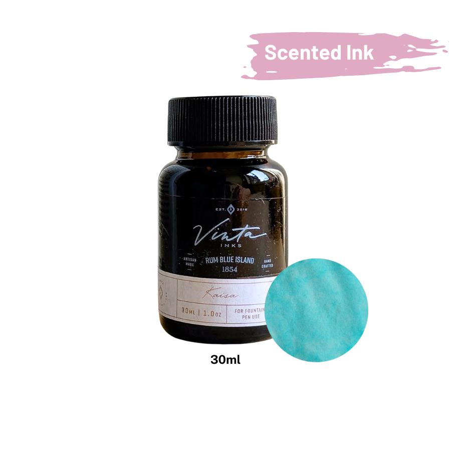 Vinta Inks Summer Cocktails 30ml Bottled Ink - Rum Blue Island [Kaisa 1854] — bottle front