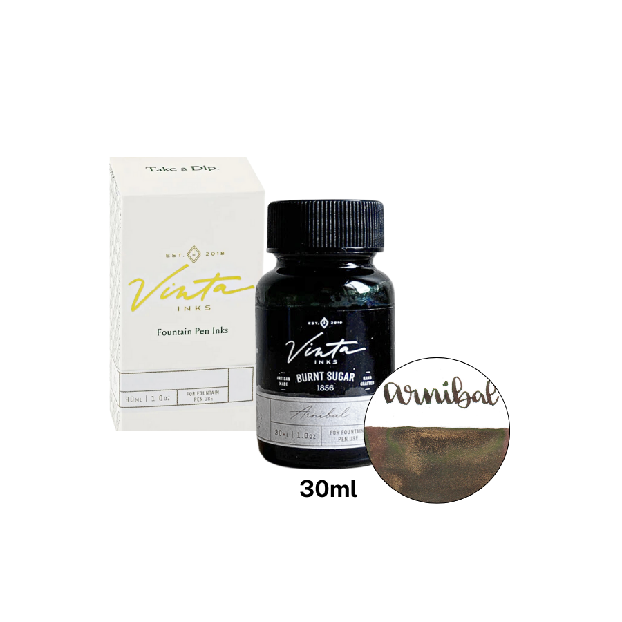 Vinta Inks Hello Rain 30ml Bottled Ink - Burnt Sugar (Arnibal 1856) — bottle front