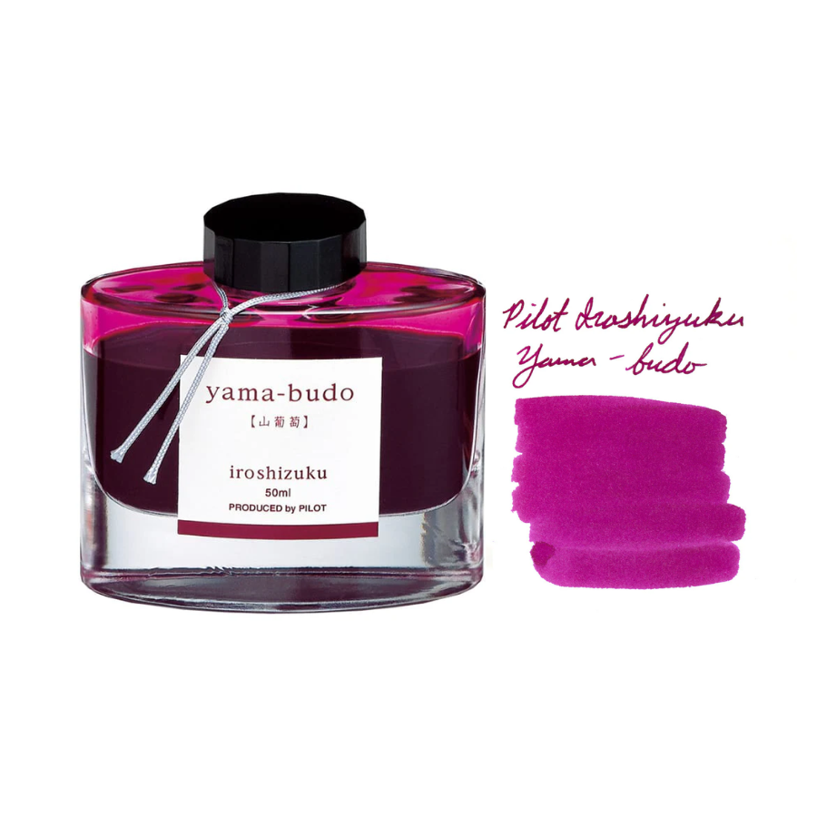Pilot Iroshizuku 50ml Ink Bottle Fountain Pen Ink - Yama-budo (Purple Magenta) — bottle front