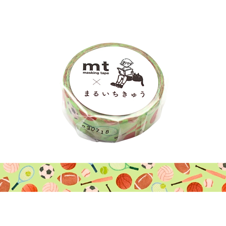 MT x Maruichikyu Washi Tape - Various Ball Games — roll front