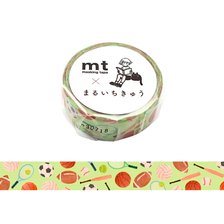 MT x Maruichikyu Washi Tape - Various Ball Games — roll front