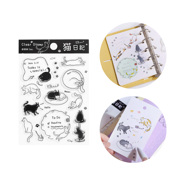 BGM Clear Stamp: Diary - Cat Diary — front view