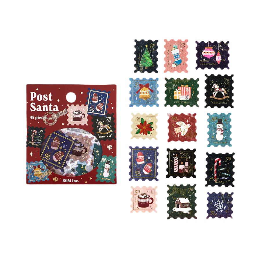 BGM Foil Stamping Christmas Limited Edition Flake Seal - Post Office / Letter to Santa — front view