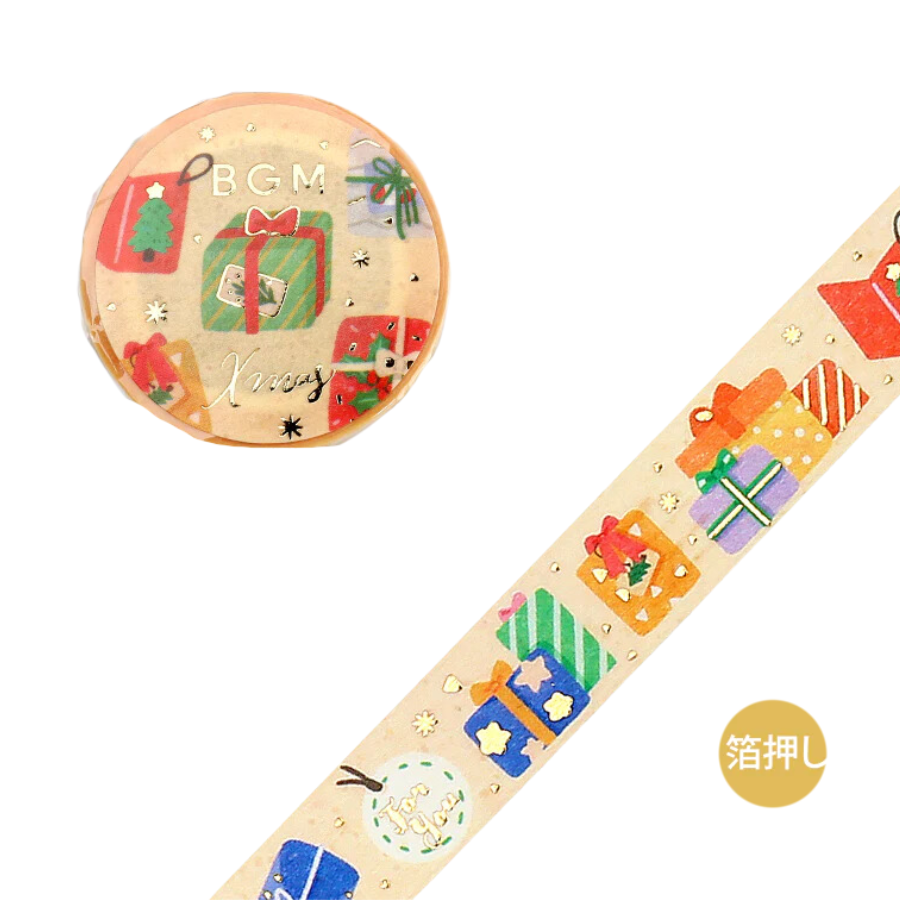 BGM Christmas Limited 2023 Masking Tape - Gift — roll front