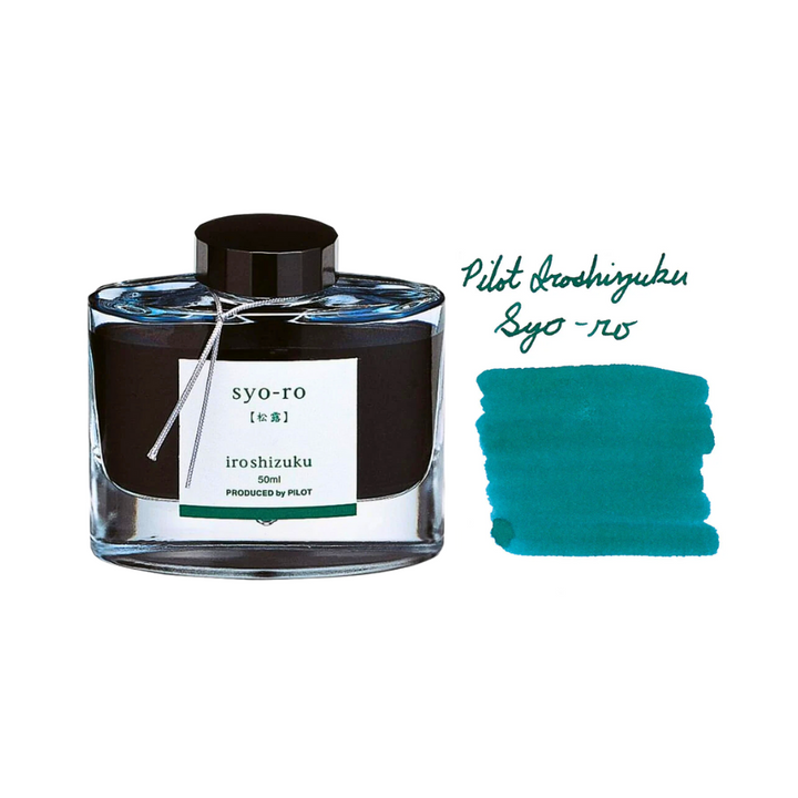 Pilot Iroshizuku 50ml Ink Bottle Fountain Pen Ink - Syo-ro (Grey Turquoise) — bottle front