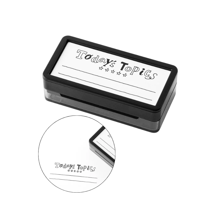 Midori Paintable Stamp Pre-inked Half Size One Phrase of the Day — front view