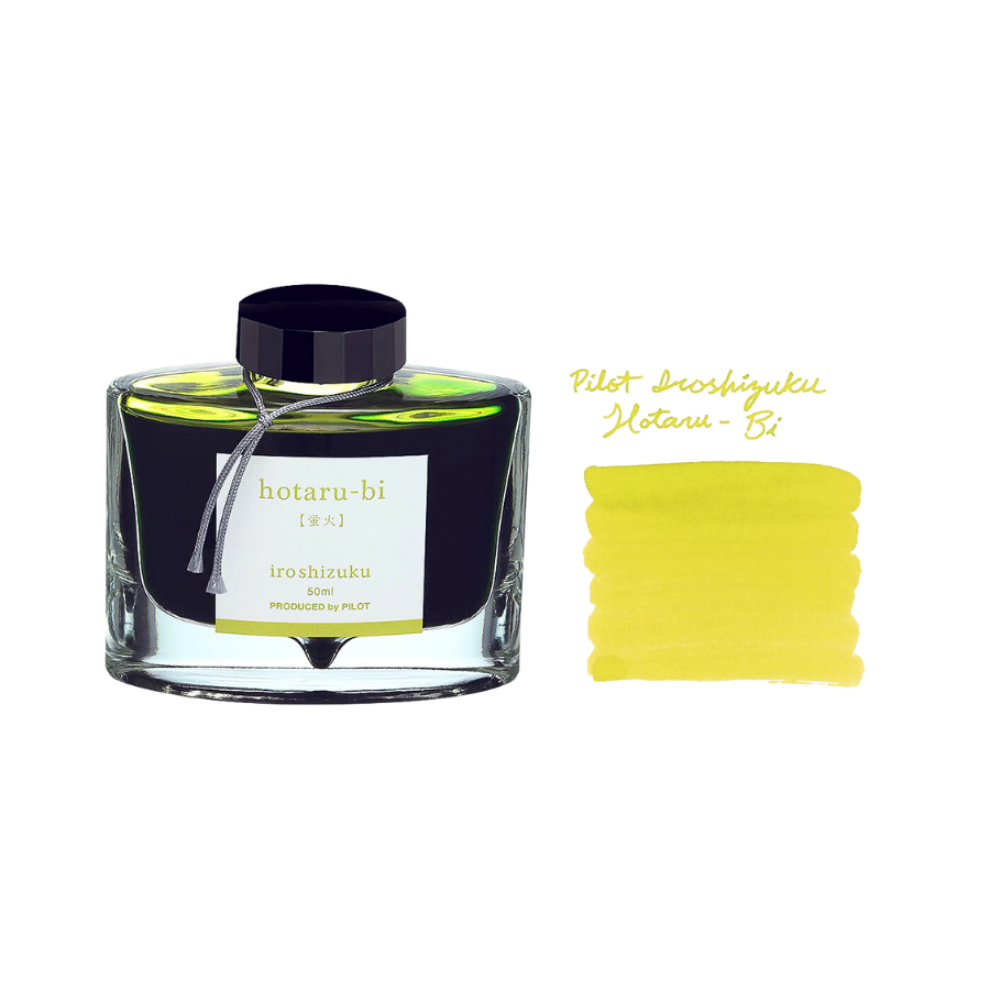 Pilot Iroshizuku 50ml Ink Bottle Fountain Pen Ink - Hotaru-bi (Warm Yellow) — bottle front