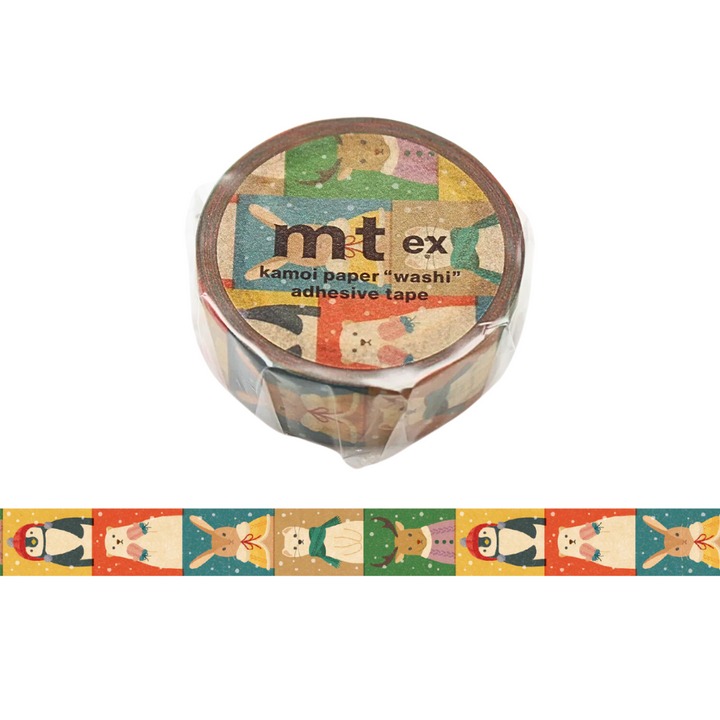 MT EX Washi Tape - Winter Attire — roll front