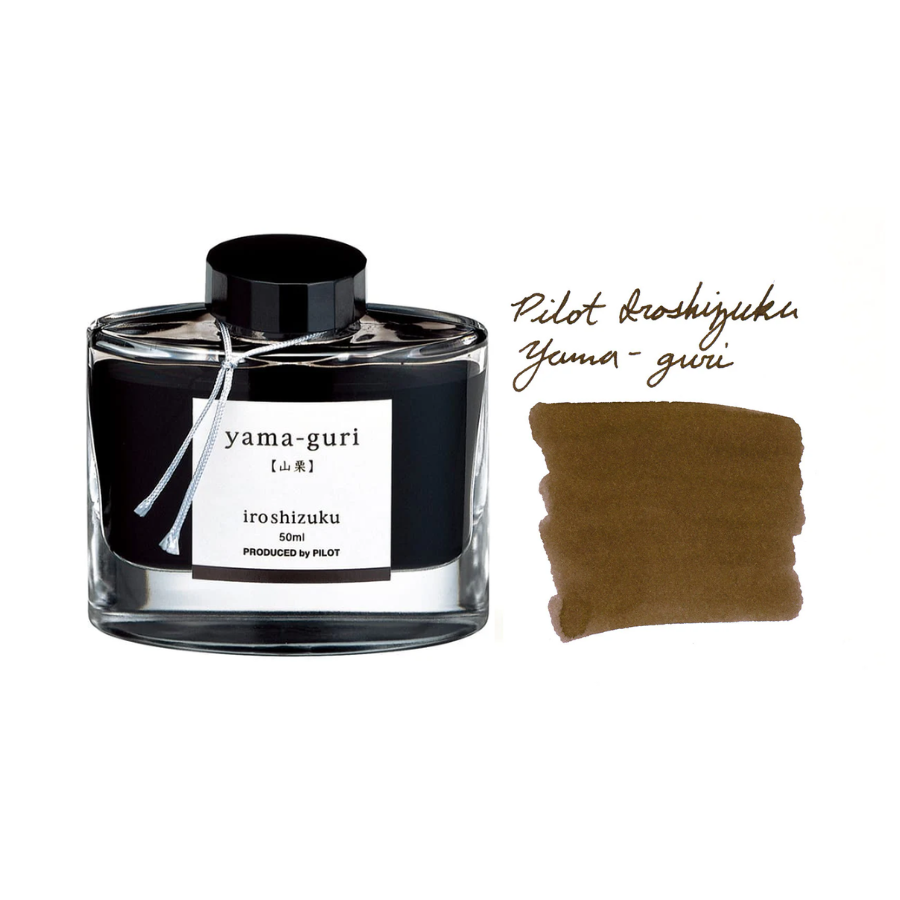 Pilot Iroshizuku 50ml Ink Bottle Fountain Pen Ink - Yama-guri (Dark Brown) — bottle front
