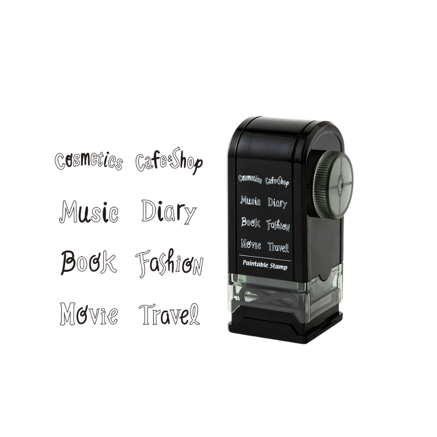 Midori Paintable Rotating Stamp Dial - Title — front view