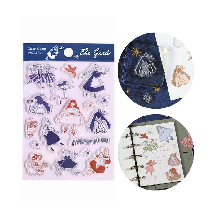 BGM Clear Stamp: Diary - Flying Girl — front view