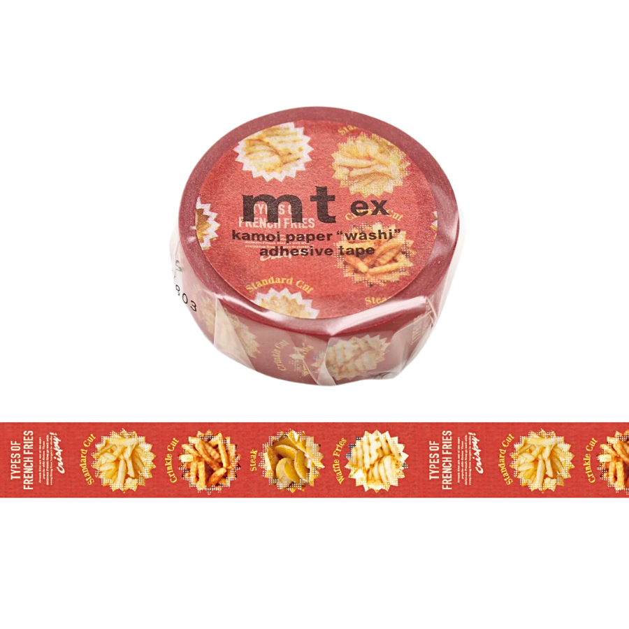 MT EX Washi Tape - French Fries — roll front