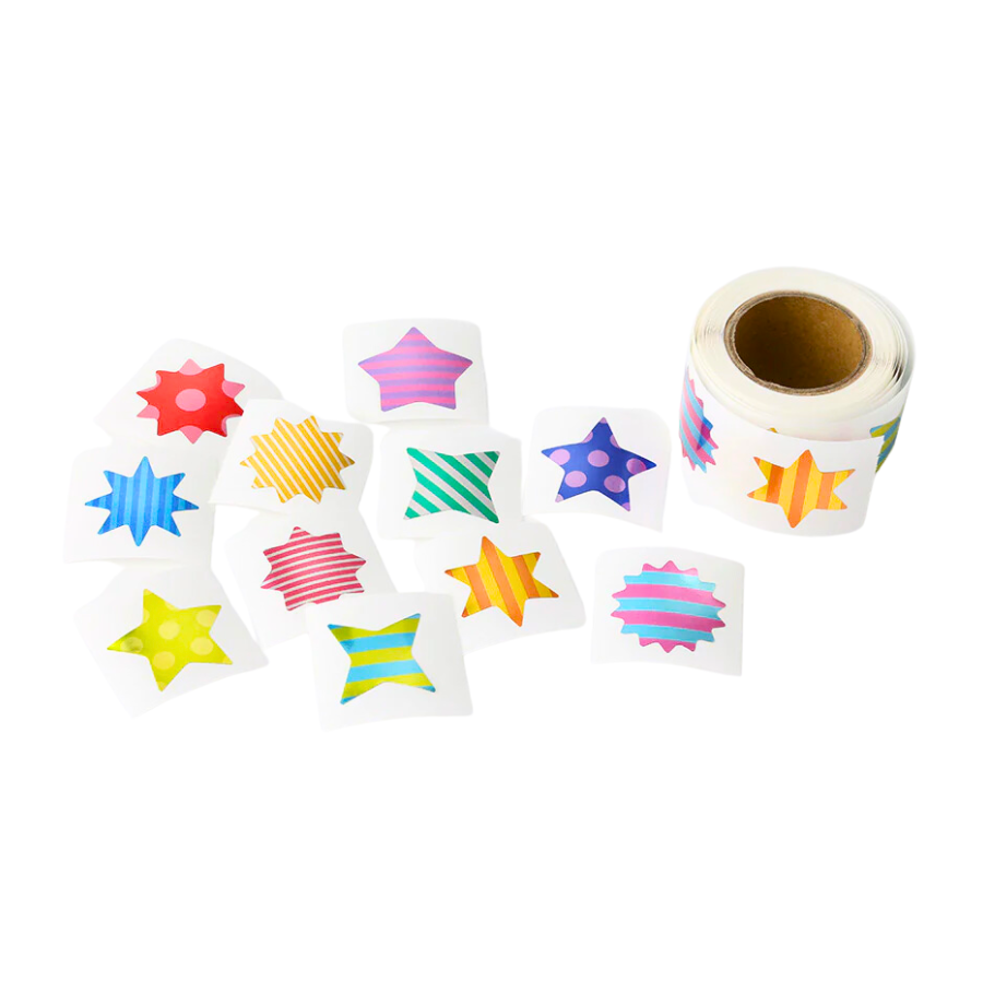 Midori Roll Sticker Star Metallic — front view