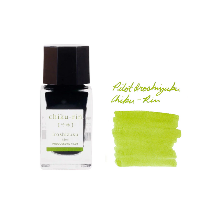 Pilot Iroshizuku 15 ml Ink Bottle - Chiku-rin (Bamboo Forest) — bottle front