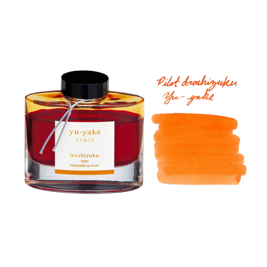 Pilot Iroshizuku 50ml Ink Bottle Fountain Pen Ink - Yu-yake (Burnt Orange) — bottle front