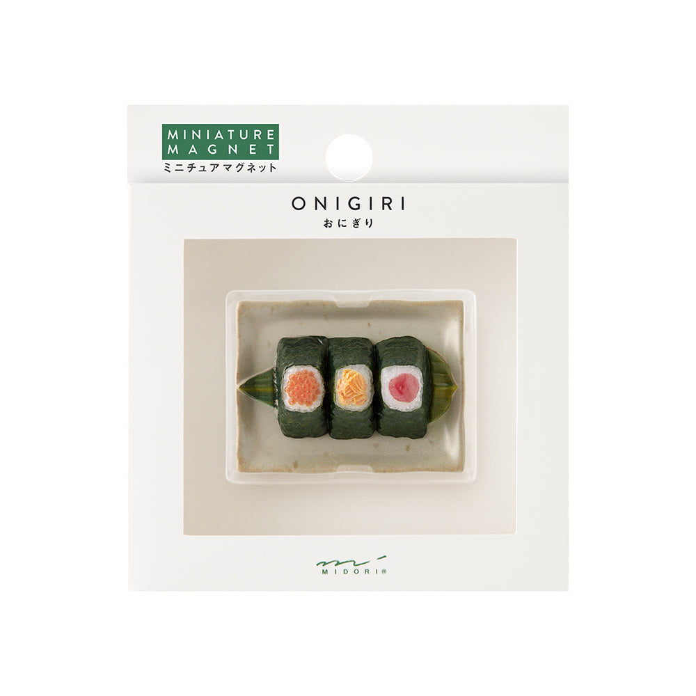 Midori Miniature Magnet - 1pc Onigiri — front view