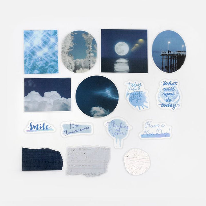 BGM Tracing Paper Seal: Color Poetry - Navy — with packaging