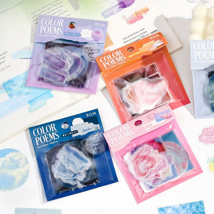 BGM Tracing Paper Seal: Color Poetry - Navy — roll side