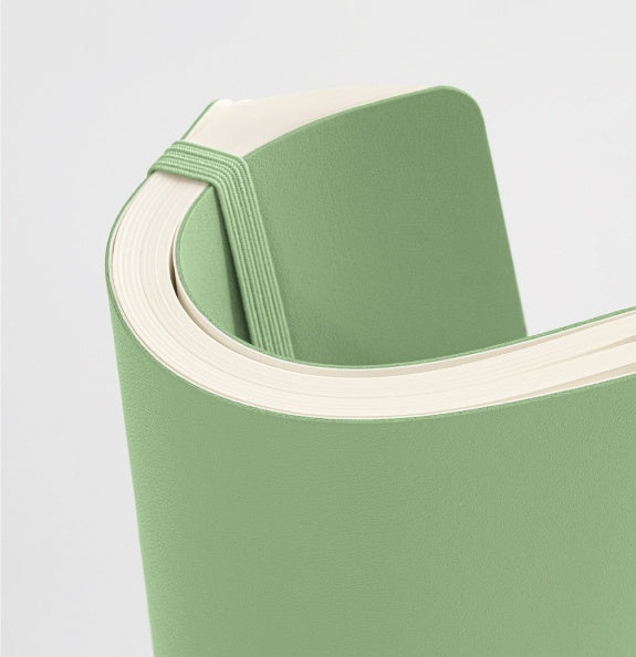 Leuchtturm1917 Recombine A5 Medium Softcover Notebook - Dotted / Lobster — flat lay