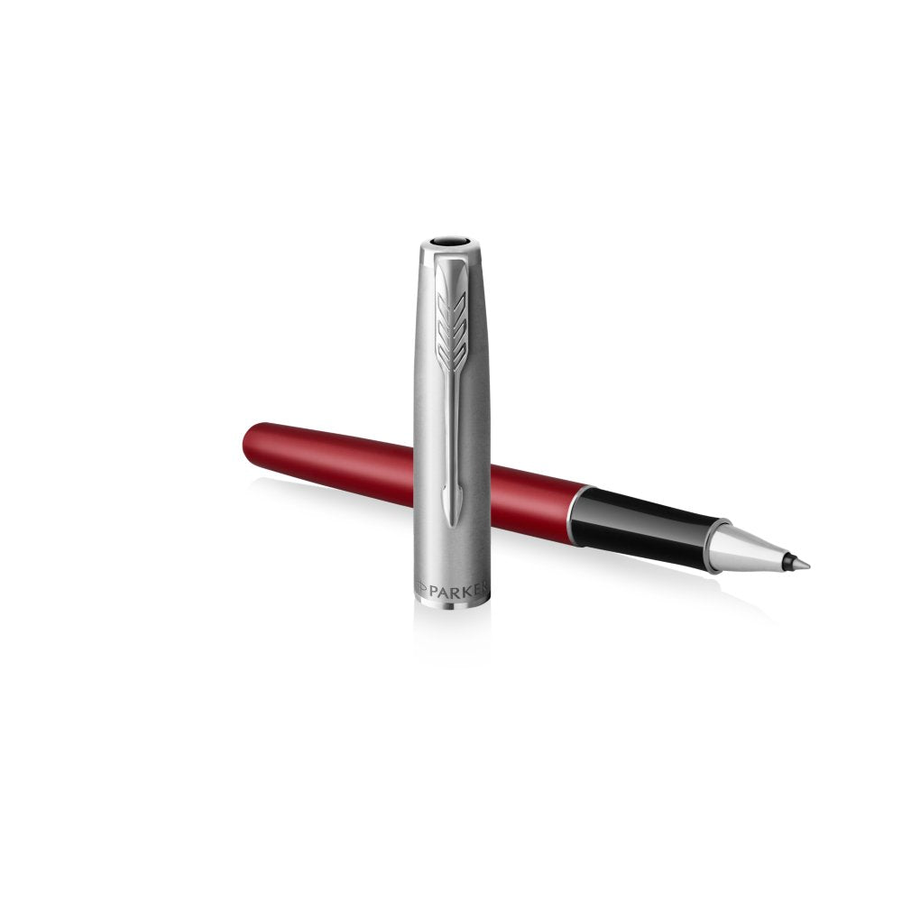 Parker Sonnet Essential SB CT Rollerball Pen Red — writing at an angle
